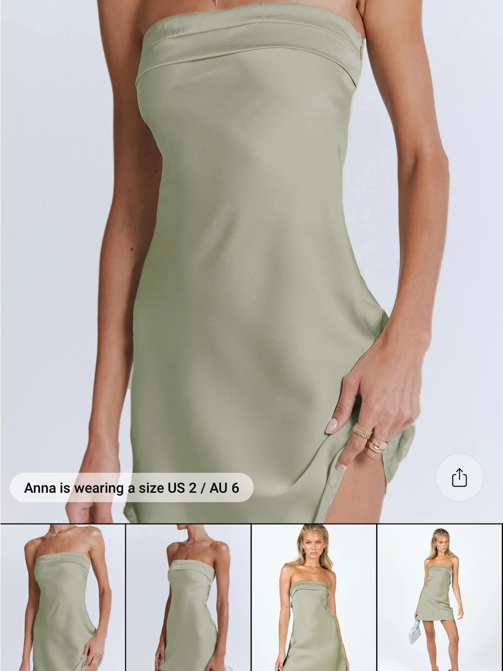 Princess Polly Phillipa Mini Dress Sage Green